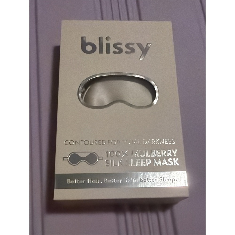 Blissy 100% Mulberry Silk Sleeping Mask Champagne